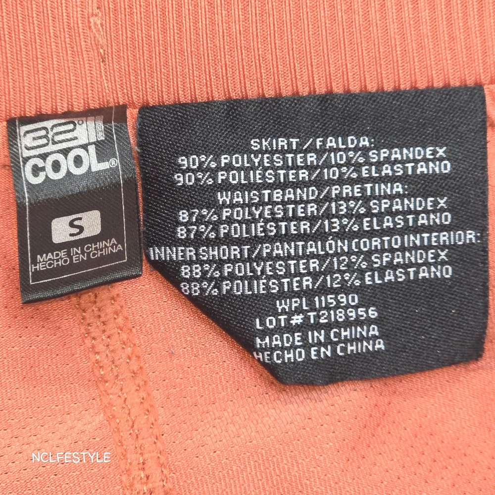32 Degrees Cool Womens Coral Orange Athletic Skort Size S T218956 Pocketed Skirt - Picture 4 of 6